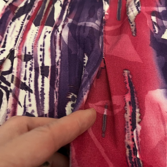 Piazza Sempione Purple Pink Multicolor graffiti Abstract Italian Designer Skirt - Picture 9 of 10